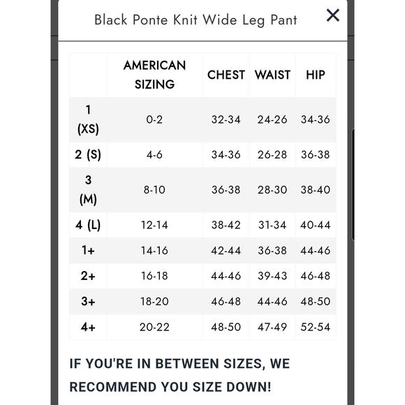 Ripley Rader Women's Black Ponte Knit Wide Leg Cropped Pants 1+ (14-16) 26.5" - Picture 15 of 16